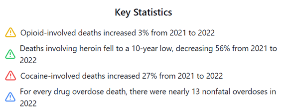 Key Statistic Of Deaths Caused By Drugs 